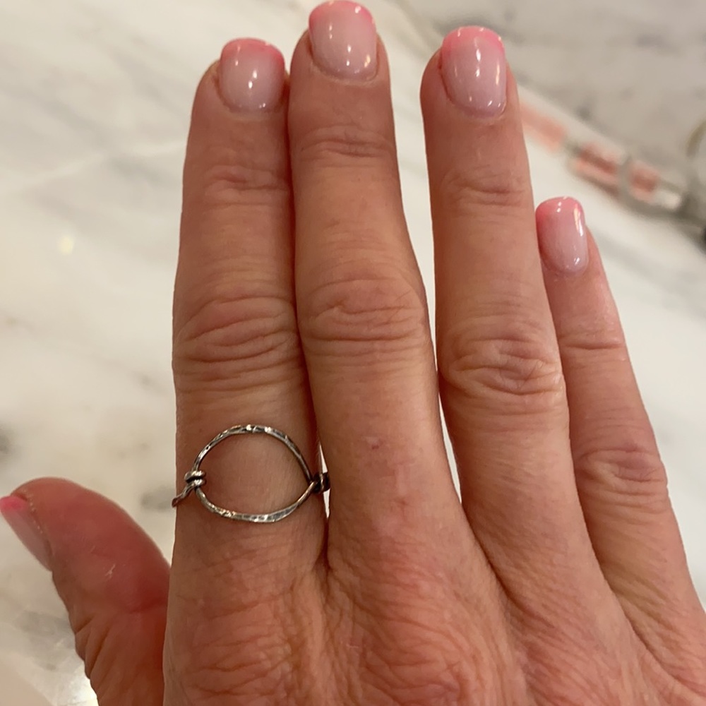 Silver Circle Ring Size 10